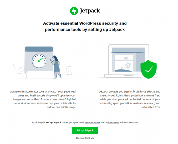 اتصال افزونه jetpack به WordPress.com