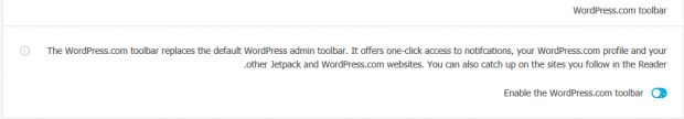 فعال کردن WordPress.com Toolbar